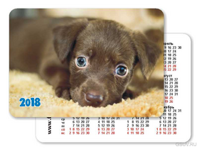 Карманный календарик на 2018 г. из набора "Ассорти 2018"